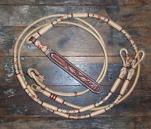 Quality Braided Rawhide Show Romel Reins 32 plait 110" by Baltodano New! SALE!