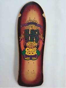 80s Vintage ALVA CHRIS COOK Mini Design Multicolor Skateboard Skate Board Deck