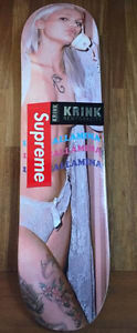 SUPREME KRINK TATOO GIRL Art Model White Multicolor Skateboard Skate Board Deck