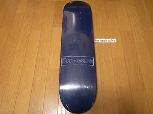 2011 Supreme Kaws Chalk Box Logo Skate Skateboard Deck Navy