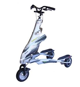 Trikke Pon-e 48v Wheeled Electric Carving Scooter Silver