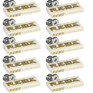 Bones Ceramic Super Reds Skateboard Bearings BOX of 10 8-Packs - 80 Bearings