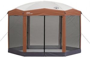 NEW! Coleman 12x10 Hex Instant Screened Canopy/Gazebo TENT Camping SHADE PARTY