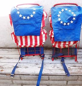 VTG BICENTENNIAL FLAG backpack 1976 external frame magnesium aluminum wild USA