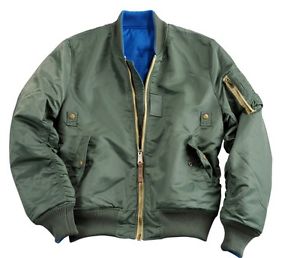 ALPHA INDUSTRIES MA-1 VF REV GIACCA DOUBLE-FACE SALVIA GREEN XL GIACCA BOMBER