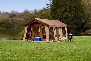 10 Person Cabin Tent 2 Room Family Sleeps Camping Hiking Outdoor Rainfly Shelter