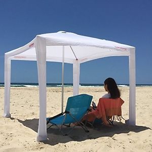 Cool Cabanas UPF 50 cotton poly canvas, providing 50+ UV protection,8 White