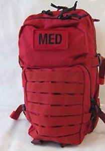 Tactical Trauma Kit #3 First Aid Kit w/ Backpack STOCKED Medic Survival Bag RED-