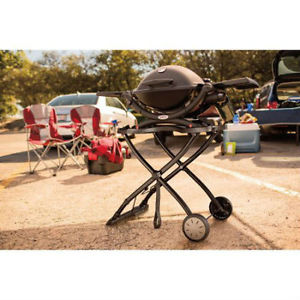 WeberQ 1200 Portable Propane Gas Grill Black Easy For Tailgating Picnics Compact