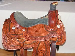 Saddlesmith/ Dale Fredricks 16" Motes roping saddle W/ matching breast collar