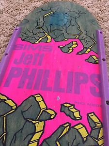 VINTAGE SIMS JEFF PHILLIPS SKATEBOARD DECK BREAKOUT 1 GREEN RARE OG 80s SKATE