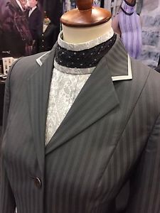 Steel Grey Italian Worsted Wool Hunt Show Coat with Bemberg Lining