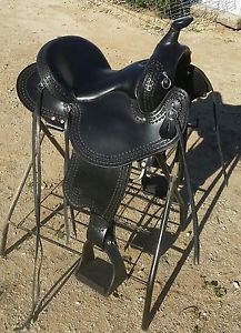 Black 15" Jays Custom Leather Trail Lite Gaited Saddle