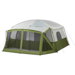 Ozark Trail 12-Person Cabin Tent with Screen Porch | Actual Color: Green