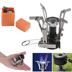 Foldable Portable Backpacking Camping Stove Outdoor Picnic Gas Burner with Case