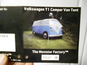 Volkswagen Tent T 1 Camper Van Adult Camping Quick And Easy To Set Up With Poles