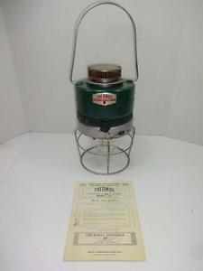 VINTAGE KING SEELEY THERMOS GASOLINE LANTERN. #8321 W/INSTRUCTIONS.