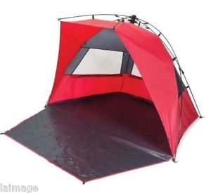 Cove Portable Sun/Wind Shelter by Prime Time, Red, UPF Rating 50+ Free Fast Ship