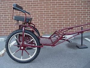 2-wheel mini-cart for miniatures & small ponies, rim16',  wheel21",  Burgundy