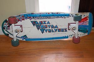 Vintage Used Santa Monica Airlines Skateboard Burhinsky, Natas Vision Shredder