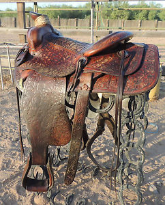 Older Custom Made Saddle - Amazing Quality - Porterville California - RARE Find!