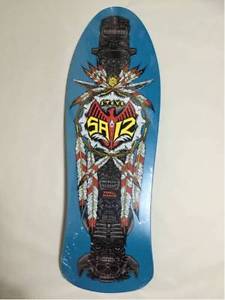 80s Vintage POWELL PERALTA Steve Saiz Feathers Print Skateboard Skate Board Deck