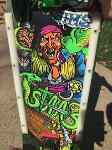 Vintage Sims skateboard Kevin Staab Pirate Rare 80's Deck