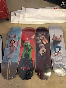 SUPREME X MIKE HILL SKATEBOARD SKATE BOARD SET OF 4 LIMITED PIECE