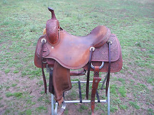 Cutting Saddle/ Jeff Smith Saddlery 16 3/4 Inch Hard Seat