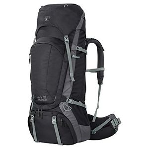 Tg 94 x 42 x 39 cm, 85 l| Jack Wolfskin, Zaino Uomo Denali 75, Nero (Black), 94