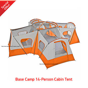 14 Person Ozark Trail 4 Room Cabin Base Camp Family Shelter Camping Tent Outdoor