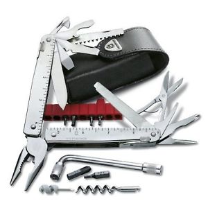 Victorinox Taschenmesser Taschenwerkzeug SwissTool 3.0338.L CS Plus + Lederetui