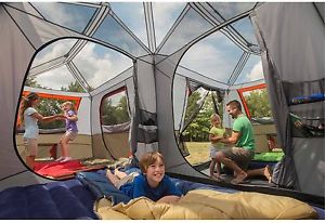 Ozark Trail 12 Person 3 Room L-Shaped Instant Cabin Tent Family Cmaping Outdoor