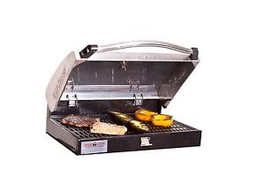 Stainless Steel Barbecue Grill Box 3-Burner Stoves Durable Outdoor Hinged Lid