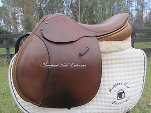 17" COUNTY STABILIZER close contact english jumping saddle- wool flocked!!!