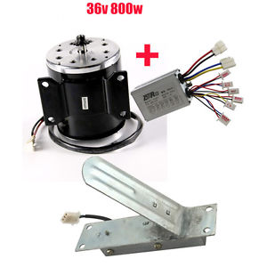 36V 800W Electric Brush Motor + Speed Controller + Foot Pedal Throttle Go Kart