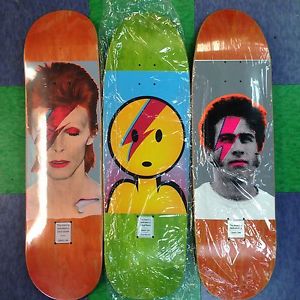 3 David Bowie Decks - Jason Lee, Lance Mountain Prime & 19sk80's Skateboard RARE