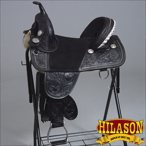 HILASON CLASSIC SERIES TREELESS WESTERN LEATHER TRAIL BARREL RACING SADDLE 15