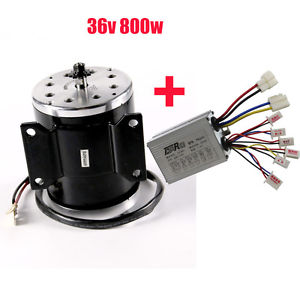 36V 800W Electric Brush Motor + Speed Controller for Electric Scooters Bicycle