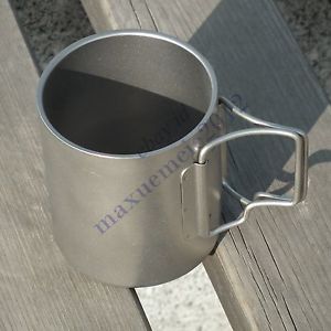 YC Titanium double wall Mug Cup 350ml camping fishing outdoor picnic UL BACKPACK