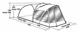 Robens Chalet 500 - Modell 2016 - Paket inkl. Shade Catcher Extension