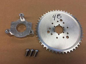 MOTORIZED BICYCLE 1.5" CNC THREE POINT HUB ADAPTER WITH 48T STEEL  SPROCKET