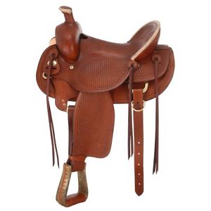 Silver Royal Santa Fa Rancher Saddle Package 15 1/2" Medium Oil