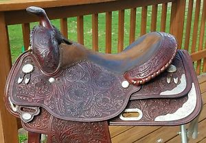 15.5” Circle Y Western Pleasure Silver Equitation Show Saddle