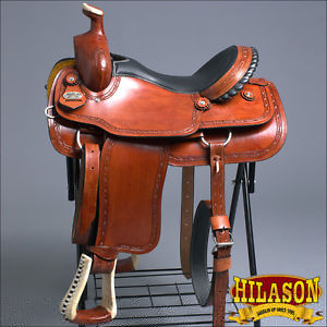 RS107TK-F HILASON BIG KING WESTERN LEATHER WADE RANCH ROPING COWBOY SADDLE 17"