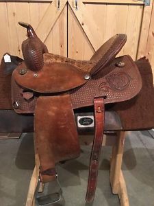 15" Circle Y Barrel Saddle w/Alligator Seat ~~~NICE~~~