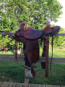 McCall Wade Ranch saddle 1998 SQHB,16" tree, flat plate rigging, 5"cantle