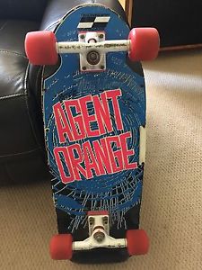 Original Vision Agent Orange complete skateboard autographed by the band