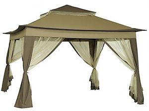 Quick Set-Up Folding Vented Mosquitoes Netting Gazebo Outdoor Patio Table Canopy