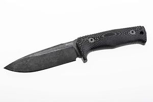 LionSteel T5 Schwarz Niolox Micarta HRC 59 - 60° Jagdmesser Survival T5 MI B